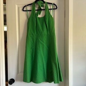 Green halter dress